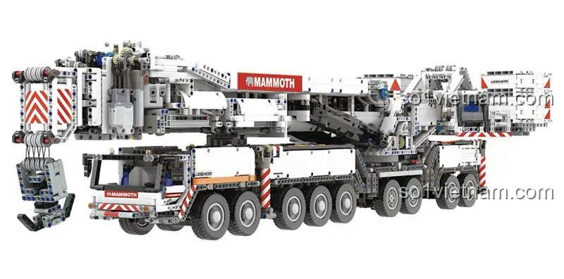 Cần cẩu kỹ thuật Liebherr LTM 11200 Ubricks E1001 màu trắng