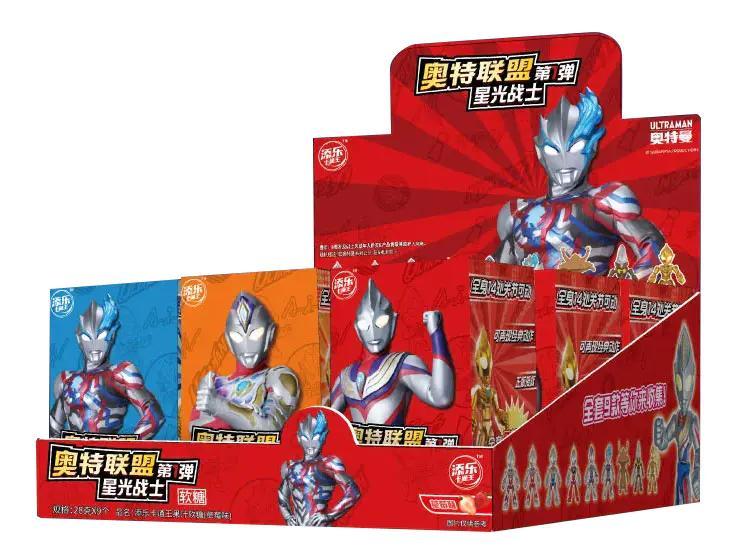 Hộp sản phẩm Ultraman Liên Minh Tinh Quang Chiến Sĩ, bộ đồ chơi lắp ghép siêu anh hùng cho bé trai 8 tuổi, có nhiều nhân vật Ultraman và quái vật, màu đỏ chủ đạo, chất liệu nhựa ABS cao cấp.
