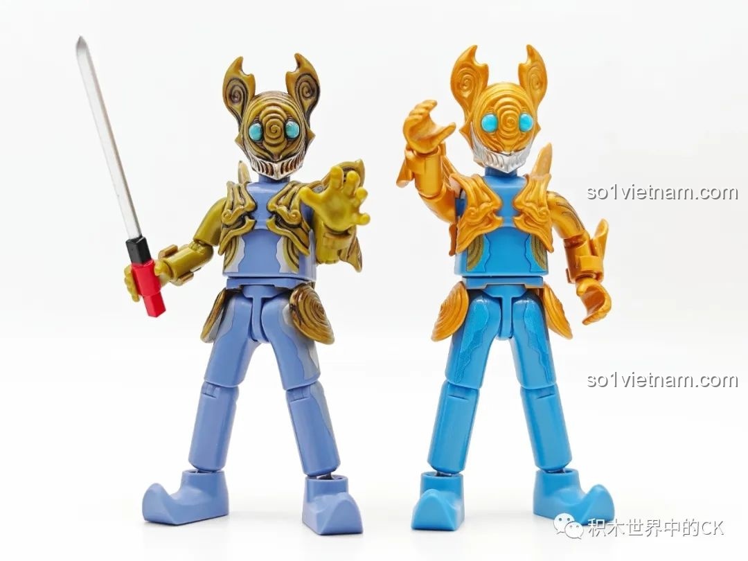 Hai mô hình Ultraman Z Gamma Future và Quái Vật Barossa BLOKEES HV-03 trong tư thế khác, thể hiện sự linh hoạt của khớp nối.