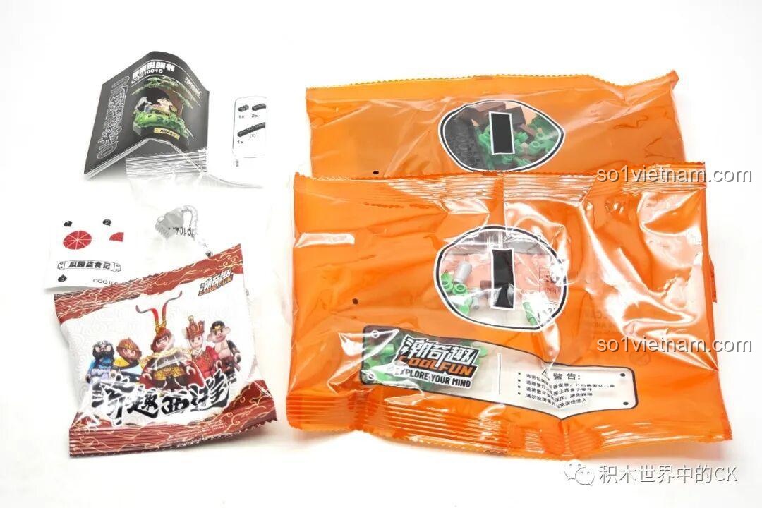 Mở hộp set Trư Bát Giới ăn dưa, bộ lắp ráp Chaoqiqu CQQ10015, một set đồ chơi vui nhộn cho bé.