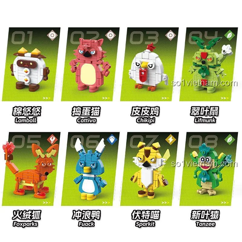 Các mẫu lắp ráp từ bộ đồ chơi Palworld 823
