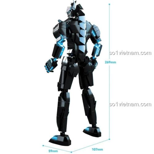 Kích thước chi tiết của đồ chơi mô hình Quái vật số 8 Unbranded 824, cao 26.9cm, dài 10.7cm và rộng 5.9cm. Một món quà ấn tượng cho bé trai.