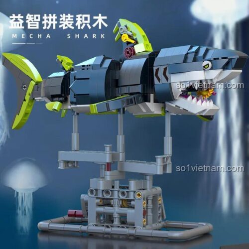 Bộ lắp ráp Cá mập Cơ Khí 89133, đồ chơi mô hình cá mập máy, chất lượng cao, giá tốt