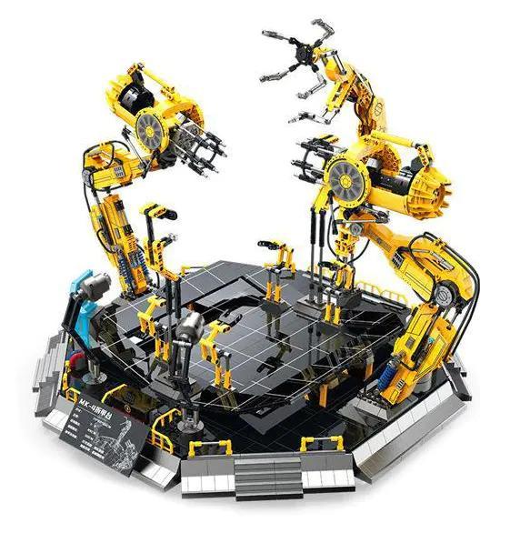 Bộ lắp ghép Giàn Tháo Lắp Giáp Suit-Up Gantry Unbranded 991-1, mô hình xưởng cơ khí của Tony Stark cho bé trai 8 tuổi.