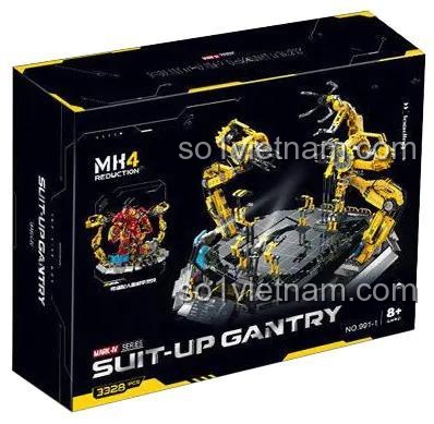 Hộp đồ chơi mô hình Trạm Lắp Ráp Giáp Hulkbuster 991-1, quà tặng sáng tạo cho bé trai mê Marvel, giá tốt.