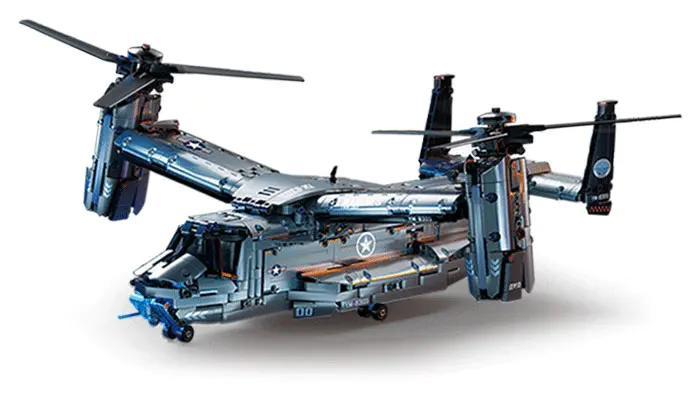 Bộ lắp ghép Máy bay V-22 Osprey A004, đồ chơi mô hình Technic chi tiết cho bé trai 6 tuổi, giá rẻ.
