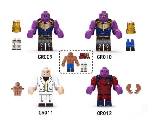 Bộ 4 Minifigure Thanos, Kingpin, Sandman và Iron Man - Đồ chơi lắp ráp Marvel cho bé trai 6 tuổi