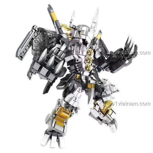 Bộ lắp ghép Chiến Thần Máy Móc ZB696 (Dark Form), Robot Digimon 1200 mảnh, đồ chơi mô hình cho bé trai 14 tuổi, giá tốt