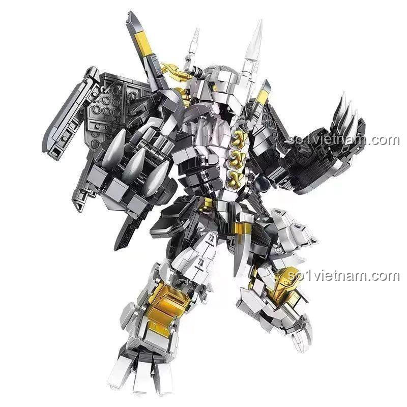 Bộ lắp ghép Chiến Thần Máy Móc ZB696 (Dark Form), Robot Digimon 1200 mảnh, đồ chơi mô hình cho bé trai 14 tuổi, giá tốt