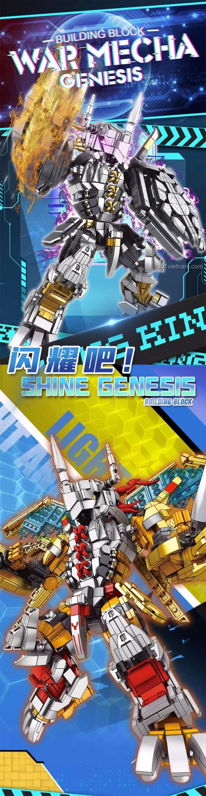 Chi tiết mô hình Chiến Thần Máy Móc ZB696, Robot Digimon 1200 mảnh, đồ chơi mô hình cho bé trai 14 tuổi, giá tốt