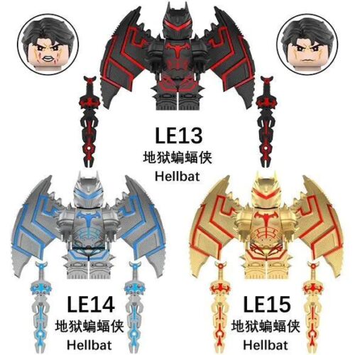 Figure Người Dơi Địa Ngục Hellbat LE13, bộ đồ chơi lắp ghép cho bé trai 14 tuổi, thiết kế độc đáo, 3 phiên bản màu sắc, giá tốt
