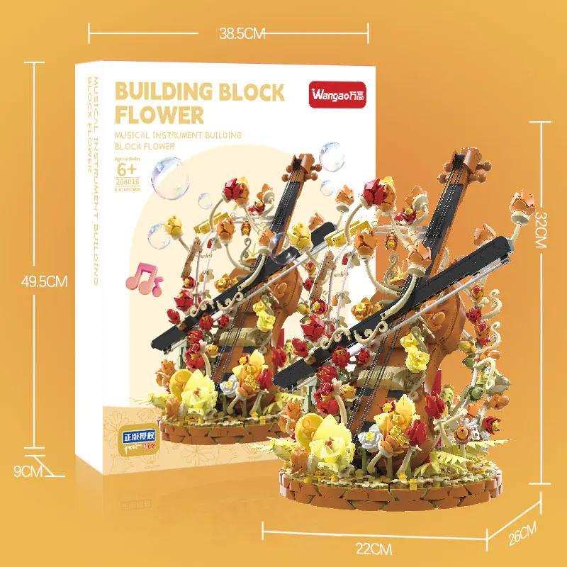 Wangao 288016 Bộ Lắp Ghép Hoa Vĩ Cầm - Mô hình hoa trang trí tinh xảo cho bé gái 6 tuổi