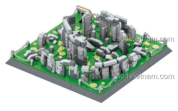 đồ chơi mô hình LIGAO 4224 Di tích Stonehenge, góc nhìn từ trên cao tổng thể mô hình, chi tiết cao, giá hời cho trẻ em.