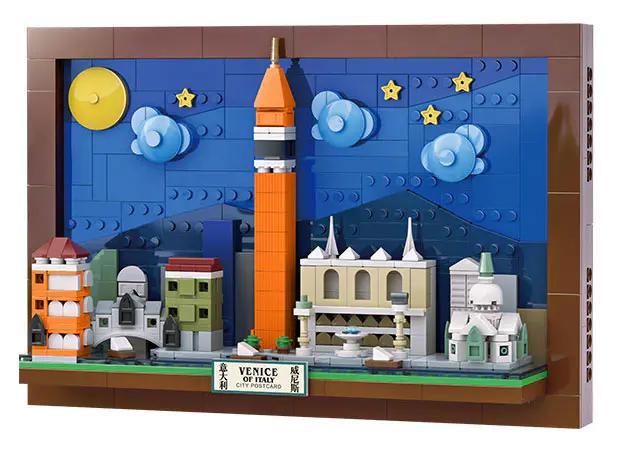 bộ lắp ghép Mô hình Bưu Thiếp Thành Phố Venice Wange 4928, đồ chơi mô hình Kiến trúc Venice cho bé trai bé gái 6 tuổi, giá tốt