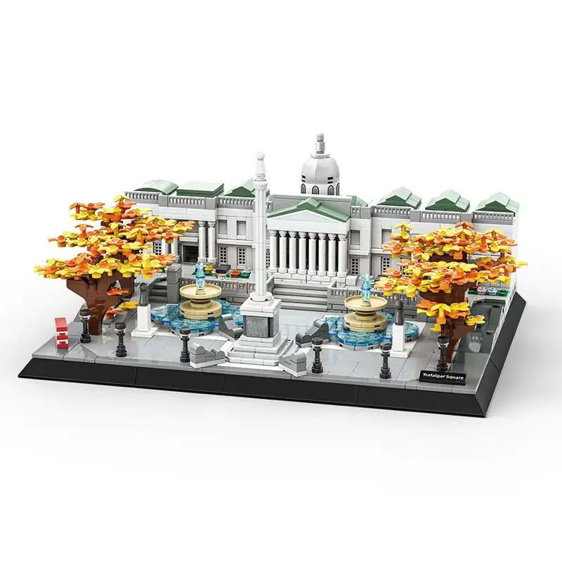 Bộ lắp ghép Quảng trường Trafalgar Luân Đôn WANGE 5249, mô hình kiến trúc chi tiết cao cho bé 6 tuổi