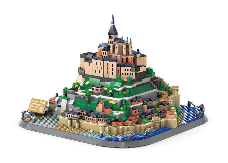 bộ lắp ghép Mont Saint-Michel WANGE 6233, đồ chơi mô hình kiến trúc tinh xảo cho bé trai và bé gái 6 tuổi, giá tốt
