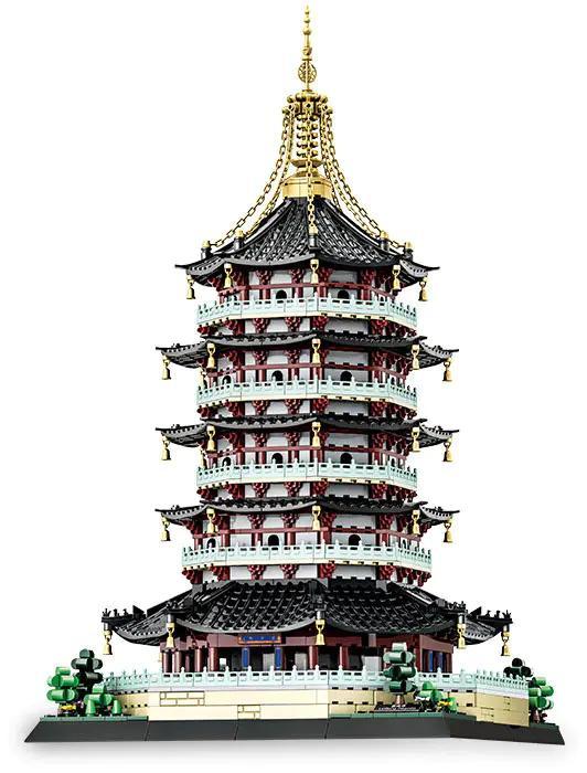 Bộ lắp ghép Tháp Lôi Phong WANGE 6236, Mô hình kiến trúc Trung Hoa 1498 chi tiết, Đồ chơi xây dựng cho bé 6 tuổi, Quà tặng ý nghĩa