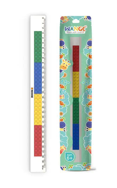 Thước kẻ Lego Wange 6902 30cm màu sắc tươi sáng