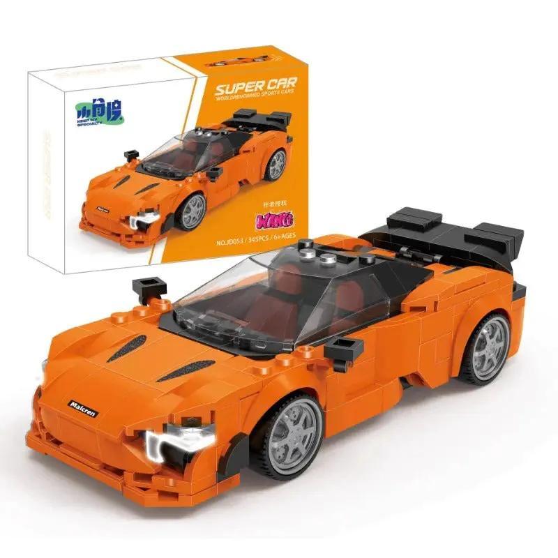Hộp bộ lắp ghép WANGE JD053 Siêu xe McLaren 750S màu cam, 329 mảnh, độ tuổi 6+