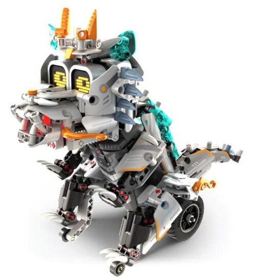 Robot khủng long phun khói điều khiển từ xa 3in1 万致IM.Master/启辉玩具QIHUI 8054, đồ chơi lắp ráp công nghệ cao cho bé trai 8 tuổi, có đèn LED, âm thanh, lập trình được, kết nối điện thoại, động cơ pin có sẵn, tần số 2.4GHz, 775 chi tiết, giá tốt