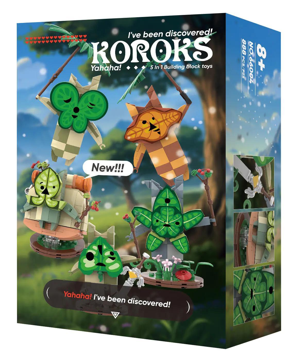 Bộ đồ chơi Koroks We Game Coming 66004, 888 mảnh, lắp ráp 5 mô hình Koroks độc đáo, phù hợp cho bé trai 6 tuổi, đồ chơi sáng tạo, phát triển trí tuệ