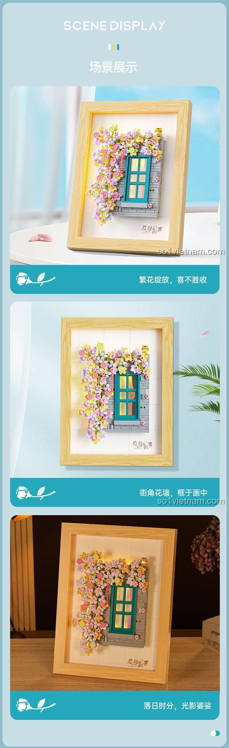 Khung ảnh cửa sổ hoa 唯乐创想 6015 trưng bày