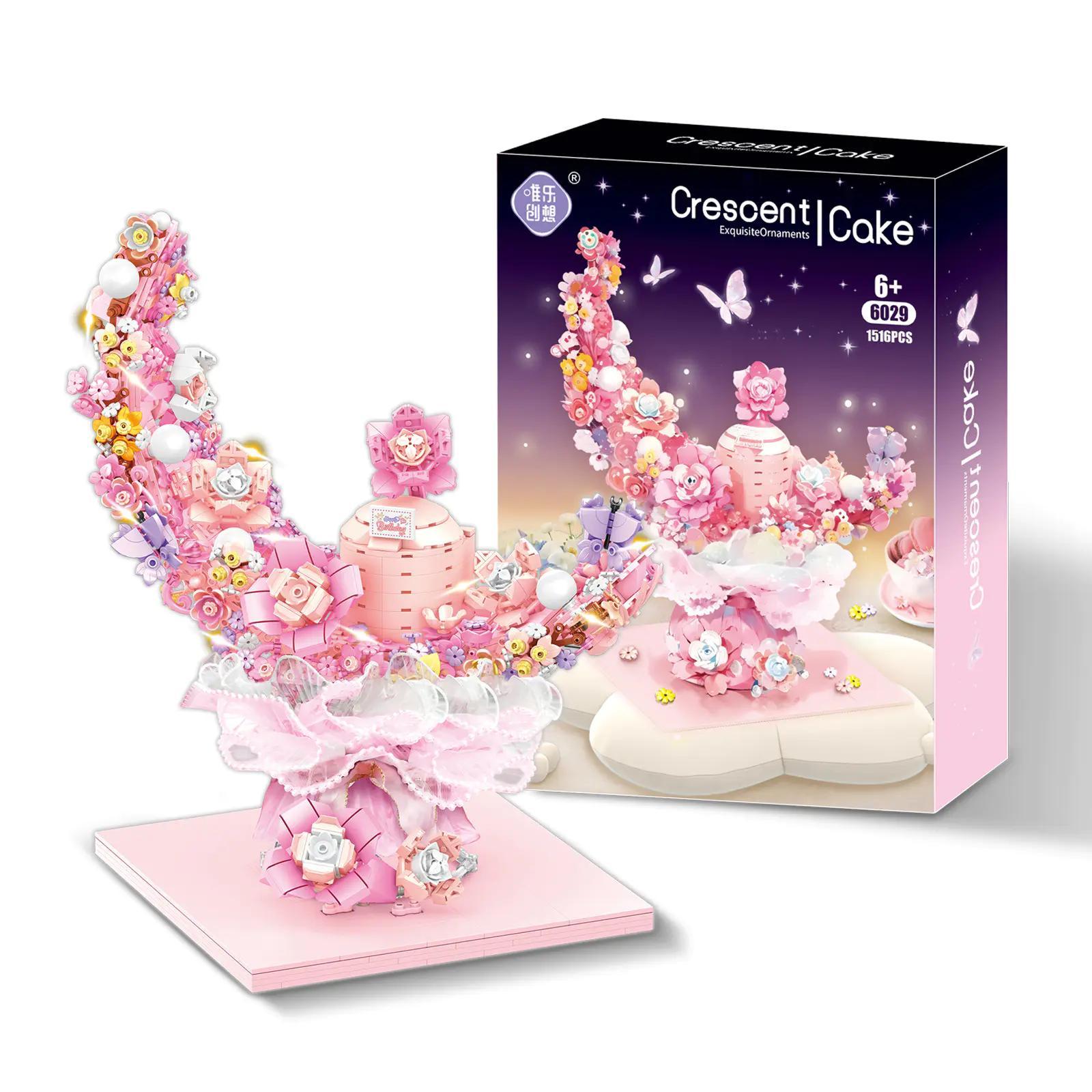 Bộ lắp ghép Bánh Kem Mặt Trăng Khuyết Weile Chuangxiang 6029, đồ chơi mô hình sáng tạo cho bé gái 6 tuổi, giá rẻ.
