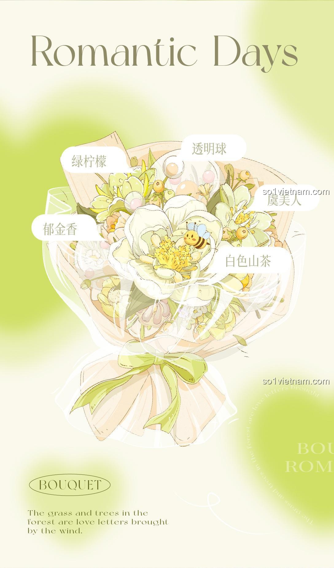 Bó hoa lắp ghép 唯乐创想 2153 với chú chim ong và hộp đựng, Mô hình hoa, Quà tặng lãng mạn, Bộ lắp ghép hoa, 1146 mảnh, Đồ chơi sáng tạo cho bé gái 6 tuổi