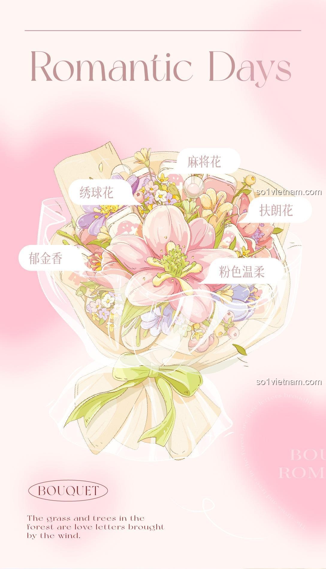 Chi tiết bó hoa lắp ghép 唯乐创想 2153, Mô hình hoa, Quà tặng lãng mạn, Bộ lắp ghép hoa, 1146 mảnh, Đồ chơi sáng tạo cho bé gái 6 tuổi