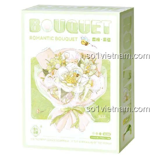 Hộp đựng bộ hoa lắp ghép 唯乐创想 2153, Mô hình hoa, Quà tặng ý nghĩa, Bộ lắp ghép hoa, 1146 mảnh, Đồ chơi giáo dục cho bé gái 6 tuổi