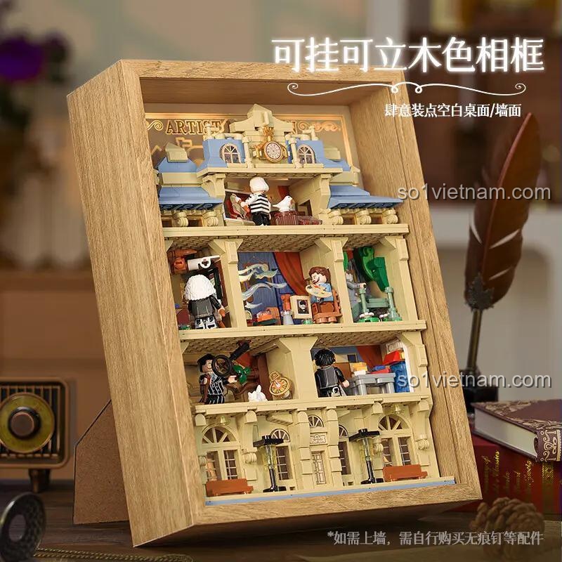 Bộ lắp ráp Wekki 506303 Bảo Tàng: Đêm Của Đại Sư, đèn sáng, mô hình nghệ thuật, đồ chơi sáng tạo