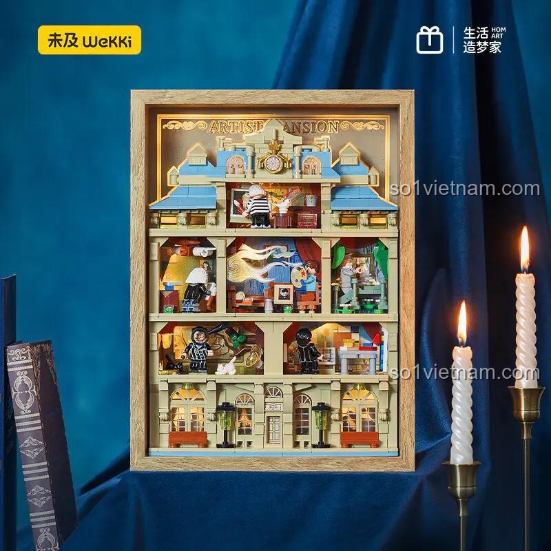 Bộ lắp ráp Wekki 506303 Bảo Tàng: Đêm Của Đại Sư, mô hình nghệ thuật, đồ chơi sáng tạo