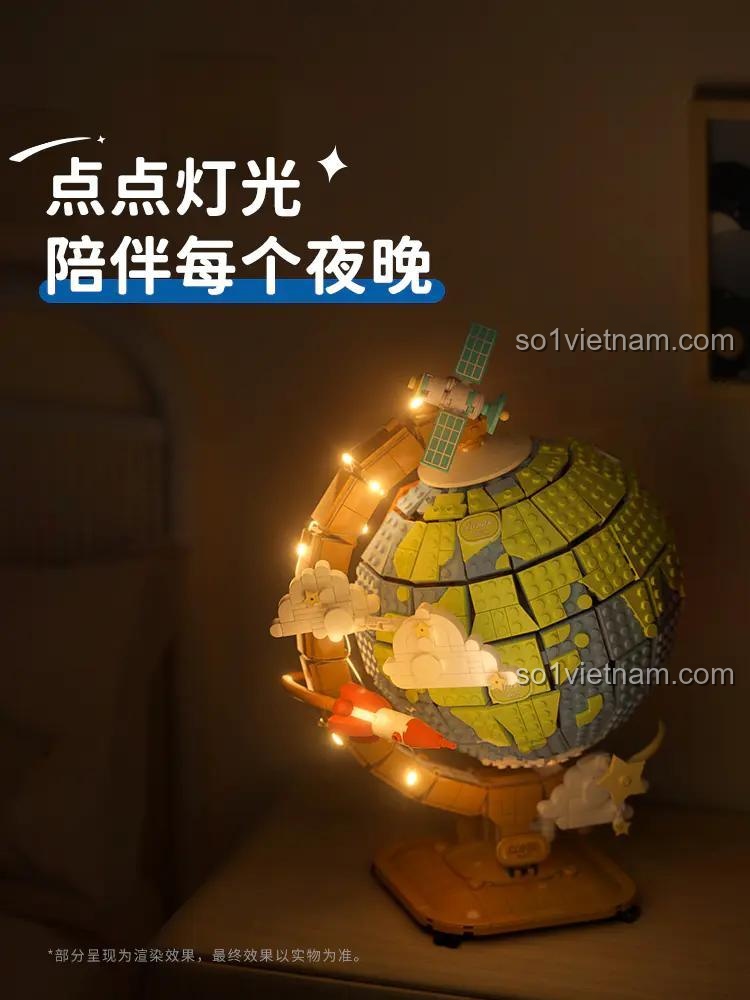 Mô hình Trái Đất Wekki 506501 có đèn LED