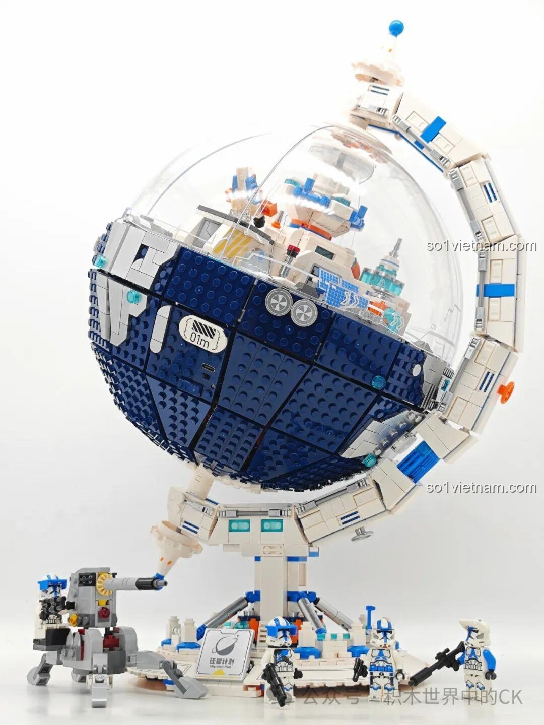 Wekki 506502 Mô hình Kế hoạch Di cư Hành tinh cùng minifigure và phụ kiện, mở rộng khả năng sáng tạo và chơi đùa.