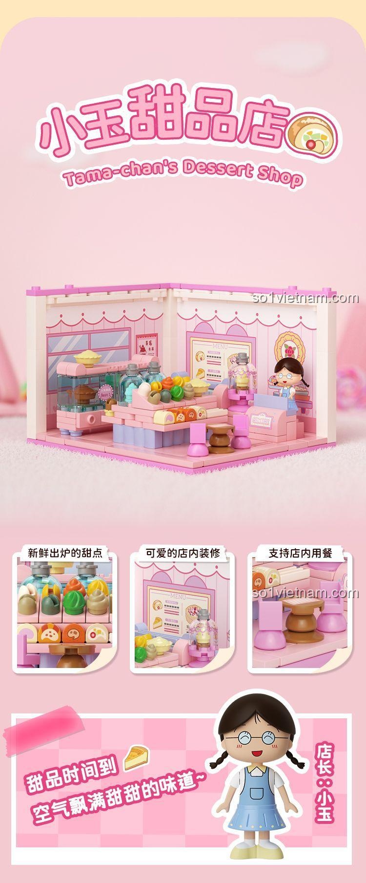 Minifigure Maruo-kun Wekki 516418 Maruo-kun's Ramen Shop, đồ chơi xếp hình cho bé 6 tuổi