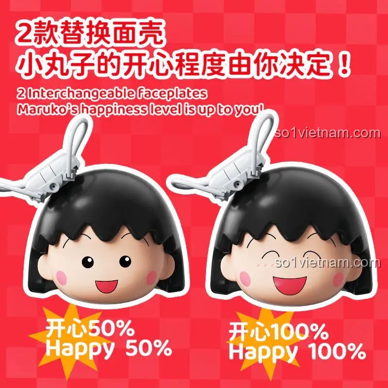 Mô hình Chibi Maruko-chan 516421 cùng bạn bè thỏ và mèo trên TV, bộ đồ chơi Wekki 516421 tái hiện cảnh hoạt hình sống động, đồ chơi xây dựng cho bé gái