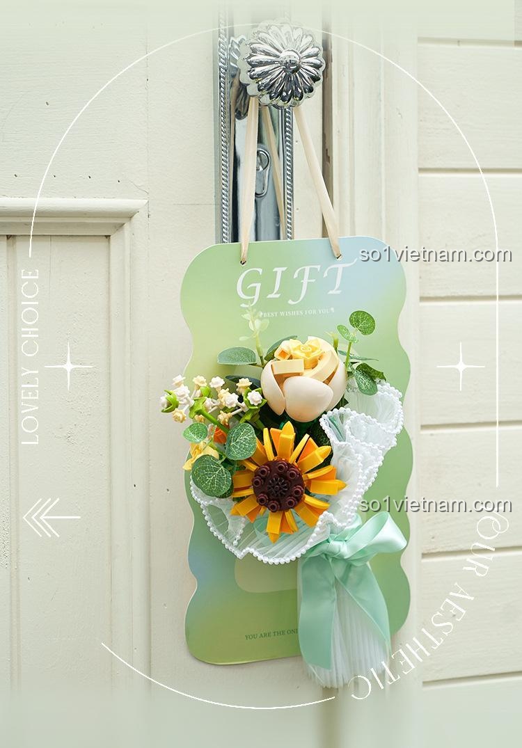 đồ chơi lắp ráp Hoa hướng dương xếp hình Wekki 517201 quà tặng độc đáo trang trí đẹp mắt