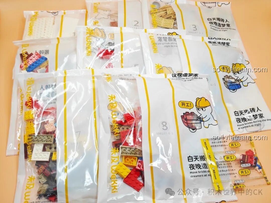 Các túi chi tiết nhỏ trong bộ lắp ghép Wekki Joker Poker 506187