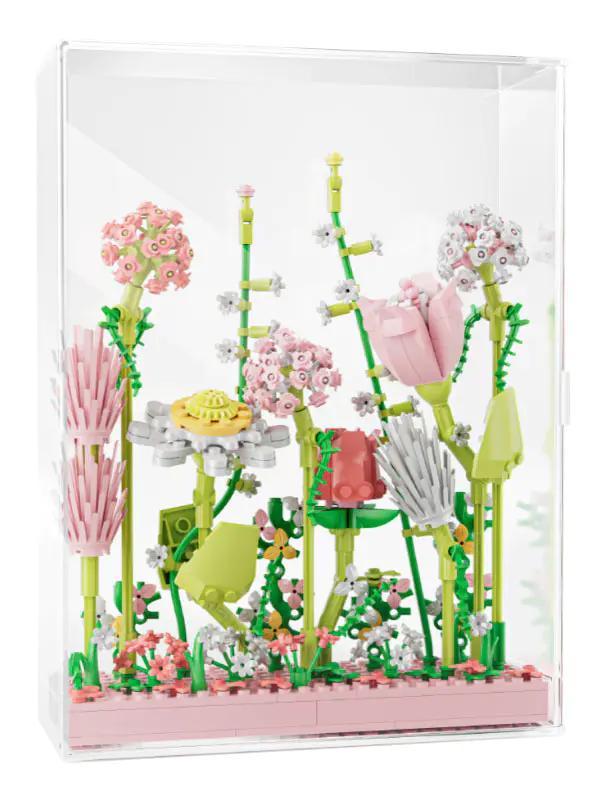 Bộ lắp ghép Welleadz 2125 Chậu Cây Mọng Nước với 489 chi tiết, màu hồng, xanh lá, vàng, trắng, dành cho bé gái 6 tuổi, có vỏ hộp mica bảo vệ, giá tốt