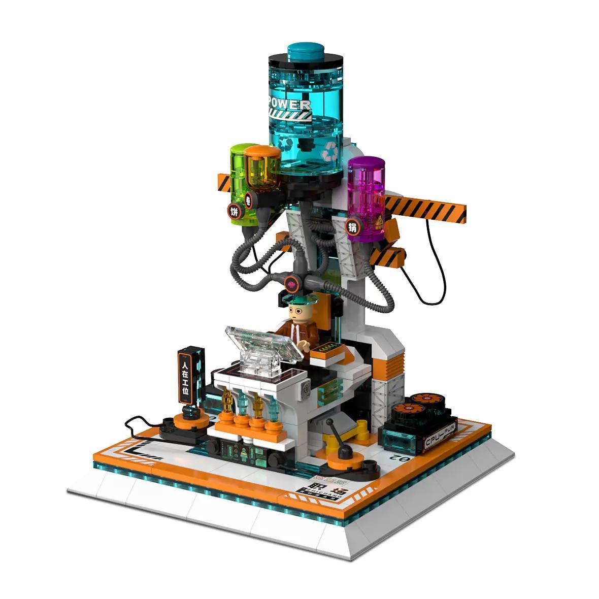 Bộ lắp ghép Whale Roaming Z0122 Người Chơi Chốn Công Sở, mô hình trưng bày độc đáo cho người lớn và trẻ em 6 tuổi.