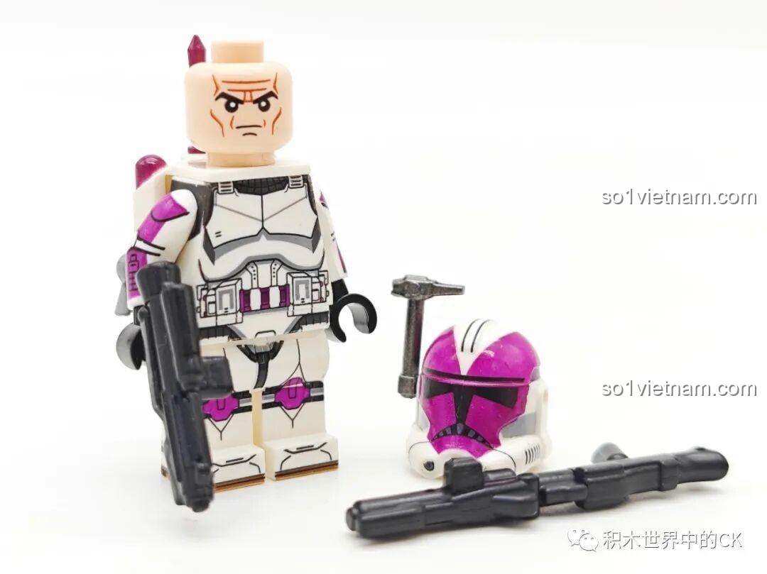 Mặt sau minifigure WM2258 Trooper Squad 2, bộ lắp ghép Minifigure Star Wars giá rẻ cho bé trai.