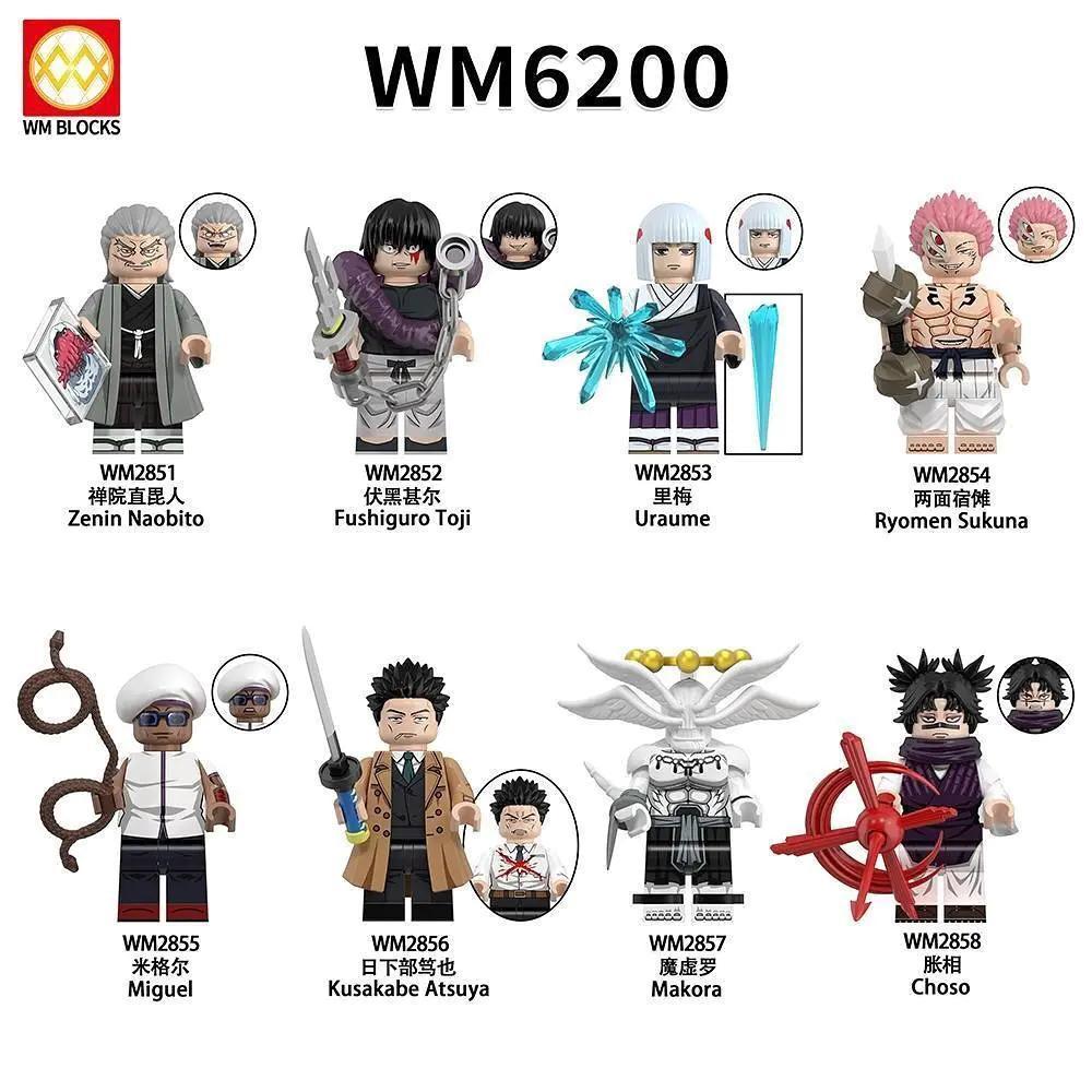 Bộ 8 Minifigure Nhân vật Jujutsu Kaisen WM Blocks WM6200 - Ryomen Sukuna