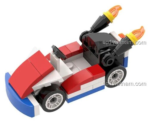 đồ chơi lắp ghép Xe Kart Mario WM MOC1218, mô hình xe đua Mario Kart chất lượng cao, tiết kiệm