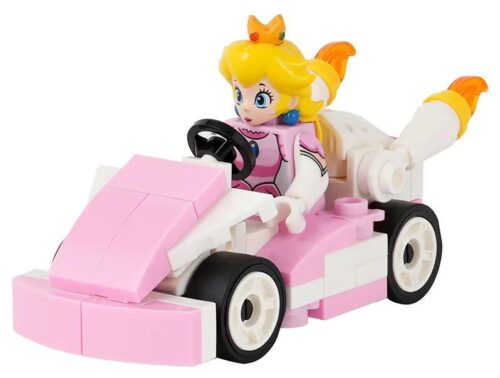 Bộ lắp ghép Mario Kart WM MOC1219-A giá rẻ, đồ chơi lắp ráp Công chúa Peach cho bé gái 6 tuổi, mô hình xe đua Mario Kart chất lượng cao.