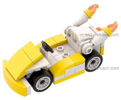 Đồ chơi mô hình WM MOC1221 Xe đua Mario Kart Wario, bộ xếp hình Wario trong Mario Kart với 55 mảnh ghép, tương thích LEGO®, giá tốt
