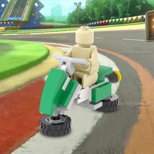 Đồ chơi mô hình WM MOC1224A Xe Đua Mario Kart với minifigure, phát triển tư duy cho bé trai 6 tuổi