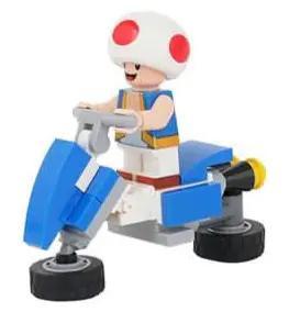 bộ lắp ghép Xe Mô Tô Mario, đồ chơi mô hình Toad trên xe máy cho bé trai 6 tuổi, giá tốt