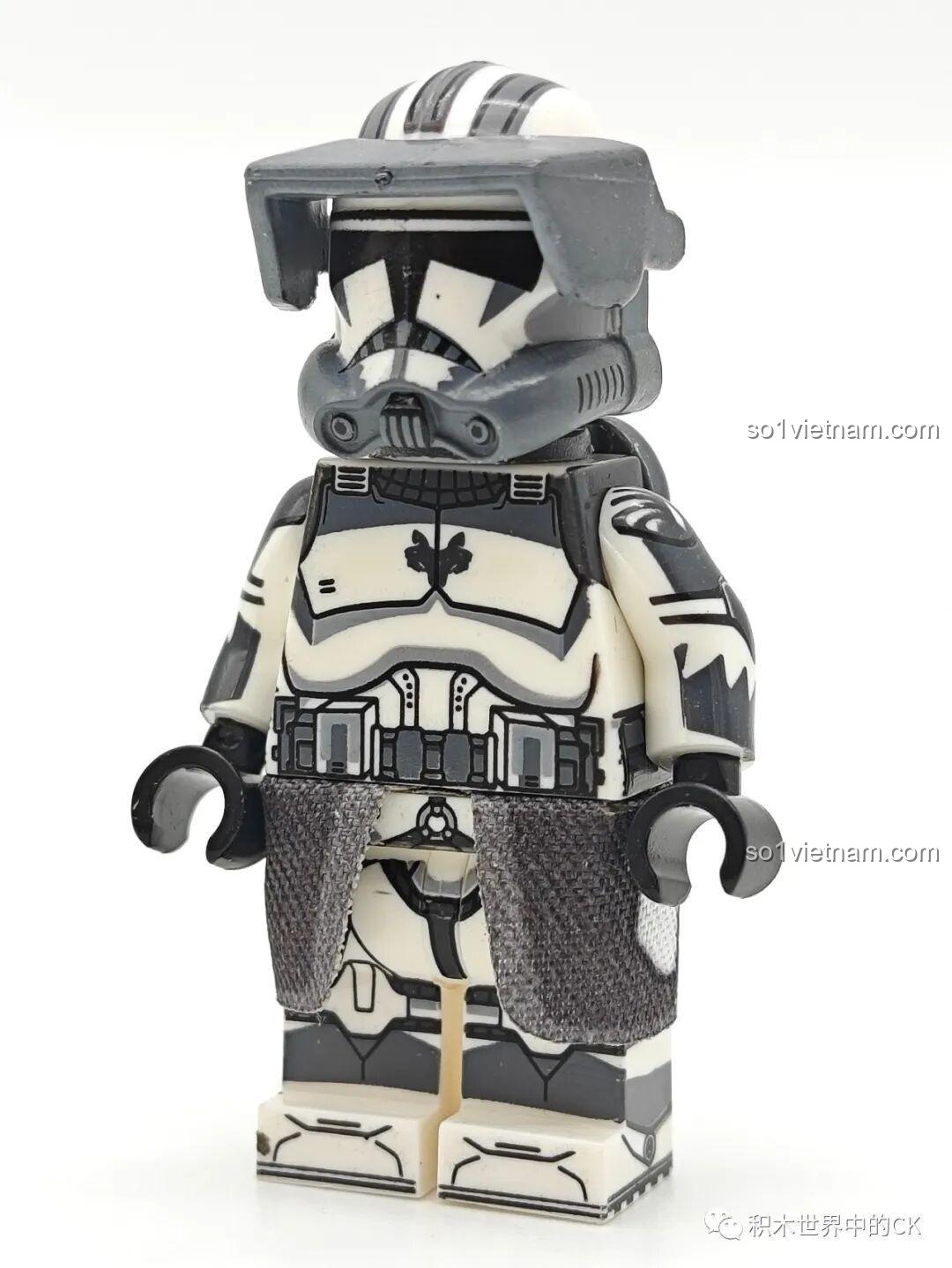 Minifigure WM2264 Wolves Commander, bộ lắp ghép WM6128 giá tốt cho bé trai 6 tuổi, đồ chơi mô hình Lính Clone Wolfpack chất lượng tốt.