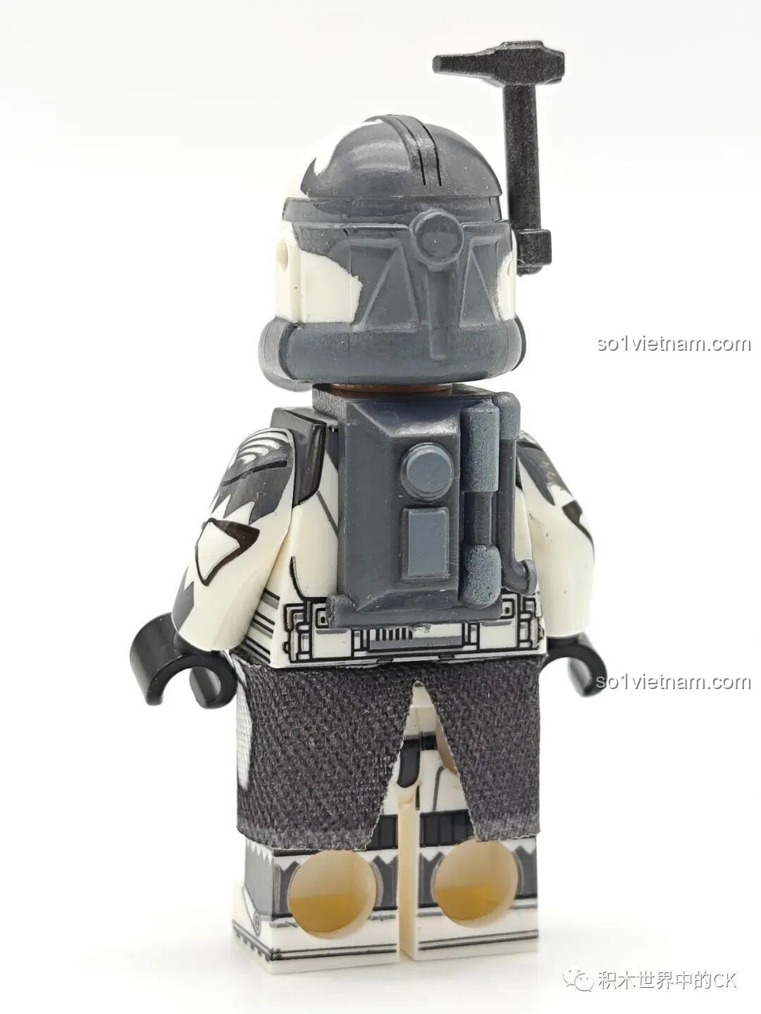 Minifigure Commander Wolfe WM2265 với súng, đồ chơi xếp hình Lính Clone Wolfpack, siêu tiết kiệm