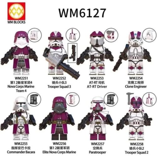 Bộ đồ chơi WM WM6127 Bộ 8 Minifigures Quân Đoàn Nova 21, đồ chơi mô hình Nhân vật Star Wars WM, giá tốt cho bé trai 6 tuổi